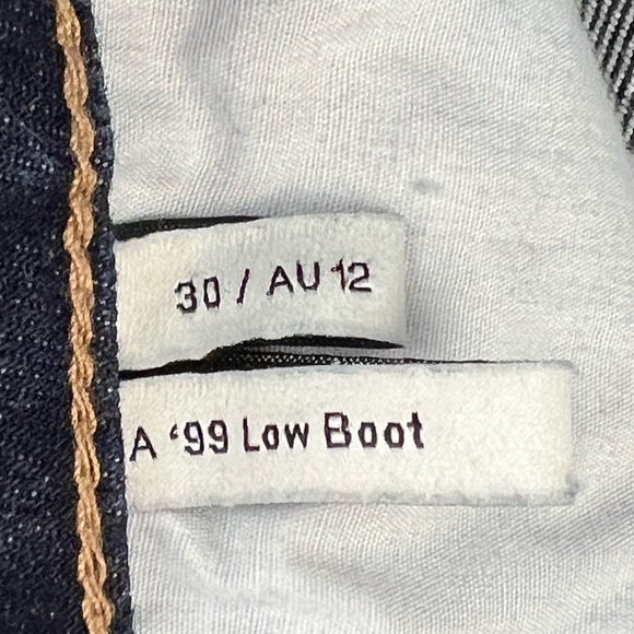 Abrand A ’99 Alice Low Rise Waist Boot Cut Jeans Women’s Dark Rinse Wash Sz: 30 - Picture 16 of 16